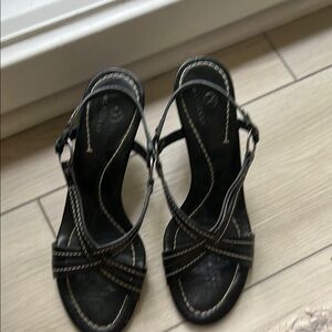 Cole Haan Elegant Black Strappy Sandals